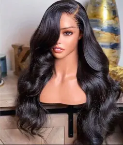 250% Density Body Wave Small Knots HD Lace Frontal Wigs Vendor Raw Virgin Cuticle Aligned Human Hair Wigs For Black Women