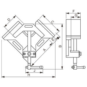 Industrial Bench <b>Vise</b> 90 Degree Weldable With Serrated Smooth Jaws Bolt Mount Metalworking Tool - Product Image 1