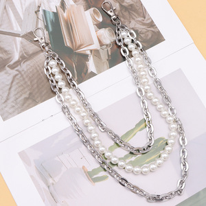 โซ่คาดเอว ลูกปัดโลหะเลียนแบบมุก หลายชั้น แฟชั่นอเนกประสงค์ สวมใส่ได้ทุกวัน สีขาว K - Product Image 4
