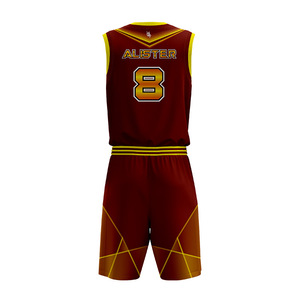 Custom Quick Dry basketball team clothing sublimation printing reversible University basketball shape knitwear - Product Image 3