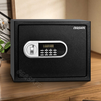 CEQSAFE Kleiner Digitaler Haushaltssafe mit Elektronischem Zahlenschloss Mini Stahl-Tresor