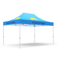 Tenda lipat 3x3m tahan lama untuk penggunaan dalam dan luar ruangan untuk pameran & kios pasar