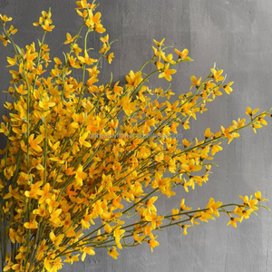 C188 Handgefertigter Realistischer Künstlicher Seiden-Winterjasmin-Zweig Gelbe Frühlings-Forsythia-Blume für Hochzeit Wohnzimmer Esstisch - Product Image 4