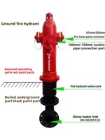 Hydrant d'incendie extérieur résistant aux chocs et régulateur de pression SSFT150/65-1.6 DN150