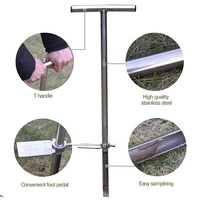 Sonde d'échantillonnage de sol de 36 pouces avec pédale Sonde de sol en acier inoxydable de 36 "Tarière d'échantillonnage de sol