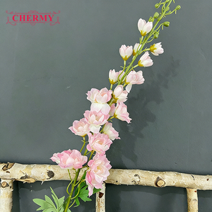 TH1545 Fiori di Delphinium a Stelo <span class=keywords><strong>Lungo</strong></span> in Seta all'Ingrosso, <span class=keywords><strong>Viola</strong></span> e Blu, per Composizioni Floreali Matrimoniali - Product Image 4