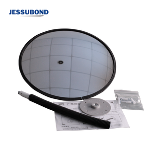 Miroir grand <span class=keywords><strong>angle</strong></span> antivol d'intérieur en acrylique 2 mm noir, support en U pliable, léger et sans dos - Product Image 1