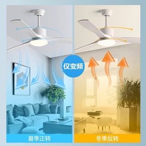 Ceiling Fan Light With Led 220V Flush Mount For Living Room And Dining Room Nordic Minimalist Style Fixed Blade Design - Product Image 2