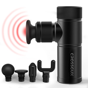 Pistol Pijat Jaringan Dalam Profesional Crossgun dengan 4 Kepala - Pereda Nyeri Otot & Terapi Perkusi - Product Image 1