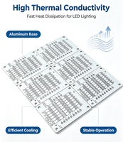 Circuit imprimé en aluminium LED personnalisé, épaisseur de la plaque de 1,5 mm, cuivre de 35 µm, circuit imprimé HASL sans plomb pour luminaire LED