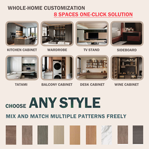Lemari Dapur Minimalis Modern Putih Mewah Gaya Nordik, Perlengkapan Dapur Modular, Perabotan Villa - Product Image 5