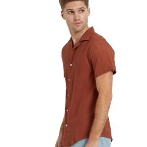 Chemises décontractées pour hommes 2024, personnalisées, 100 % coton, en sergé à carreaux, coupe ajustée, respirantes, fil teint écologique - Product Image 5