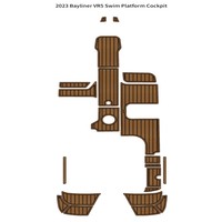 Plateforme de bain et tapis de cockpit pour bateau Bayliner VR5 2023, en mousse EVA imitation teck, SeaDek MarineMat Gatorstep auto-adhésif