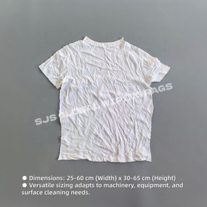 Trapos de Camiseta Blancos de Grado A - Trapos Industriales de Reciclaje 100% Algodón para Limpieza - Product Image 3