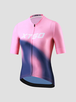 Chaqueta corta de manga corta para mujer, talla grande, ligera, cortavientos, multicolor, con rayas horizontales onduladas, elástica, con cremallera completa y cuello alto.