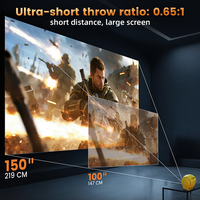 Proyector Inteligente Q3 con Enfoque Automático y Resolución Nativa de 1280*720P, 150ANSI Lúmenes, Gran Venta, Proyector de Video para Cine en Casa
