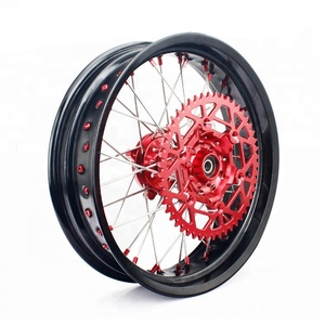 Llantas de motocicleta de alta calidad anodizadas juego de ruedas de radios <span class=keywords><strong>Supermoto</strong></span> para KTM EXC 350 <span class=keywords><strong>450</strong></span> 500 - Product Image 3