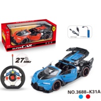 Voiture télécommandée 4DRC 1:12, modèle de simulation avec portes ouvrantes, 5 canaux, drift haute vitesse, véhicule sport électrique, jouet RC 27 MHz