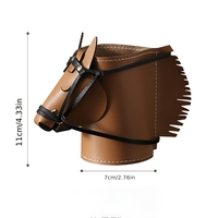 Support de rangement en cuir PU personnalisé style Art Déco en forme de tête de cheval pour décoration de bureau, occasions Bar Mitzvah et de condoléances