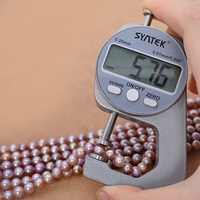 Chaîne de perles d'eau douce naturelles violettes 3A de 5-6 mm, perles lâches à fort lustre pour la fabrication de bijoux, vente en gros