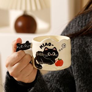 Caneca Empilhável Criativa para Gatos, de Alta Qualidade para Uso Doméstico, Resistente a Altas Temperaturas, Segura para Micro-ondas, com Alça, Caneca de Café com Desenho Animado Fofo, Lembrança - Product Image 2