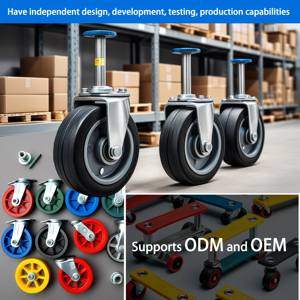 Langlebige 2 "Dual Wheel <span class=keywords><strong>Caster</strong></span> Hochleistungs-Lenkräder mit kleinem Wagen aus TPR-Polyurethan-PP-Werks versorgung - Product Image 5