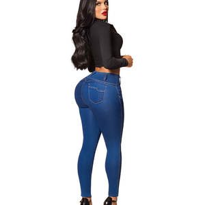 <span class=keywords><strong>Jeans</strong></span> <span class=keywords><strong>Colombianos</strong></span> de Tiro Alto para Mujer Levanta Cola Pantalones Tobilleros con Bolsillos <span class=keywords><strong>Jeans</strong></span> Ajustados con Control de Abdomen - Product Image 6