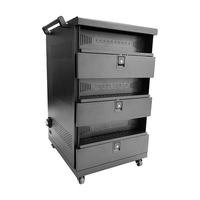 Chariot d'armoire de charge pour casque VR avec tiroirs et roues verrouillables pour centre de formation scolaire et bureau