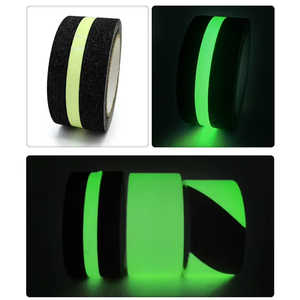 แถบกันลื่นเรืองแสง PVC สีเขียวเรืองแสงในที่มืด กันน้ำ ทนทานต่อการสึกหรอ แรงเสียดทานสูง สำหรับพื้นบันไดเตือนภัย - Product Image 6