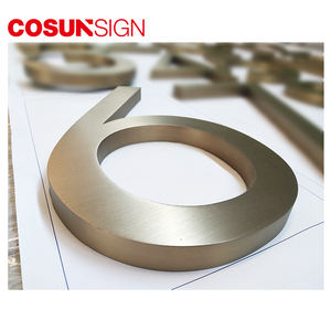 COSUN-Petite enseigne en acier inoxydable 304, design moderne, pour numéro de maison flottant - Product Image 3
