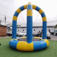 Trampolín Inflable Comercial para Publicidad Exterior, Sistema de Salto de PVC Suave y Resistente, Impermeable y Resistente a los Rayos UV