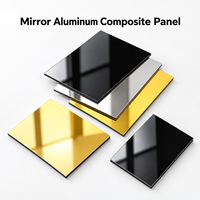 Panneau composite en aluminium miroir doré sur mesure de 3 mm et 4 mm pour le revêtement des bureaux d'accueil