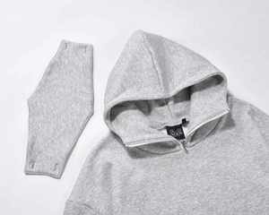 H5549 Fabricante de Ropa para Hombre, Sudaderas con Capucha Ninja Personalizadas de Mezcla de Algodón de 350 Gsm, Sudaderas con Capucha de Media Máscara para Hombre - Product Image 4