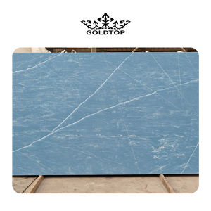 Goldtop Quartzo Modern Mamie Blue Slab Encimera de cuarzo Ventas calientes 6036 Precio de fábrica Encimeras pulidas artificiales para hoteles - Product Image 3