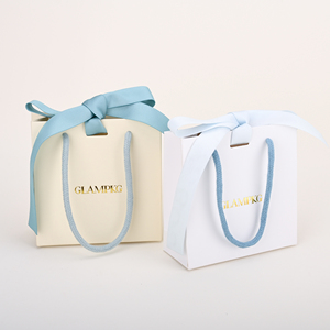 GLAMPKG Custom Logo Simple Style Atmospheric Cardboard <b>Drawer</b> Jewelry Gift <b>Boxes</b> Jewelry <b>Storage</b> Bags with Insert Pad and Handle - Product Image 4