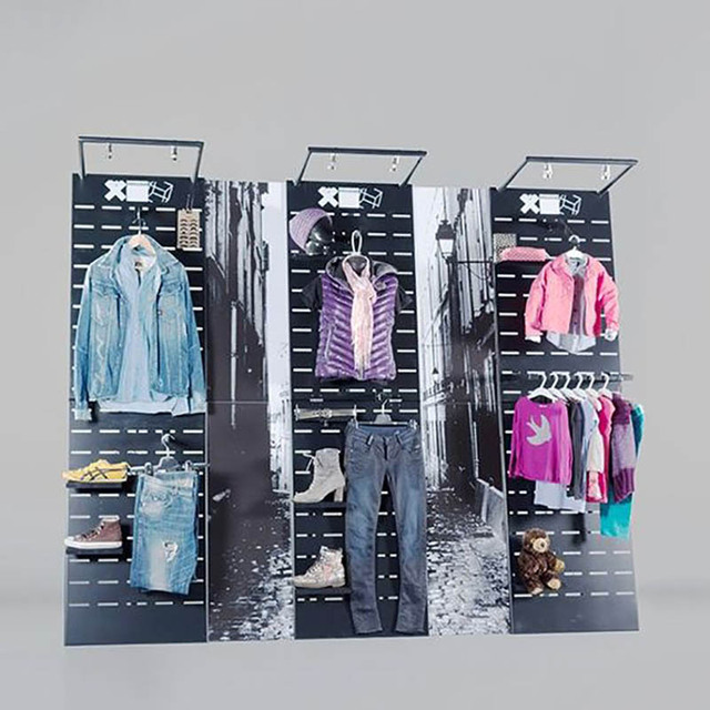 Mingtang Foldable Stand Clothing Display Rack for Clothes Shop, Customizable Size, Color and Your logo