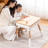 Prix de Gros Mobilier de Maternelle Personnalisé Table et Chaise d'Étude en Bois pour Enfants