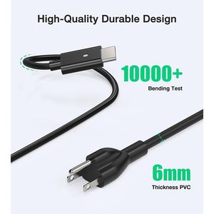 Câble d'alimentation 65W <span class=keywords><strong>USBC</strong></span> 5420 5430 5520 5320 XPS 12 9250 XPS 13 9350, charge rapide, pleine puissance, <span class=keywords><strong>chargeur</strong></span> d'ordinateur portable de qualité supérieure - Product Image 6