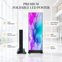 Écran d'affichage LED pliable, signalisation numérique portable, panneau publicitaire, bannière, contrôle par application WiFi, étanche, extérieur/intérieur