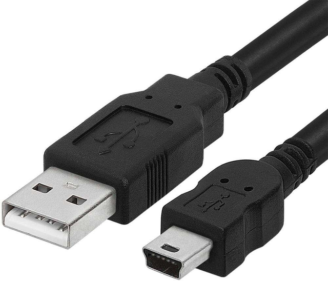 OEM Custom Left Right Angle 90 Degree USB 2.0 Male Mini 5 Pin USB Cable PVC Braid for Camera Computer