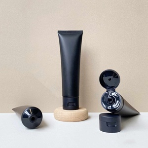 Eco Friendly 5ml Portable <b>Plastic</b> Soft Cosmetic <b>Tube</b> 10ml 15ml 20ml 30ml Black PE Skincare Squeeze <b>Tube</b> With Screw Cap - Product Image 1