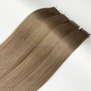 Genius Hole Weft 26 pouces Extensions russes à double trame Injecté Invisible Tape Remy Hair 50g en Natural Wave Style - Product Image 1