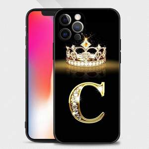 <span class=keywords><strong>Funda</strong></span> de teléfono para <span class=keywords><strong>iPhone</strong></span>, carcasa de silicona con letra de corona de Diamante, para modelos 14, 13, 12, Mini, 11 Pro, Max, XR, XS, X, 7, 8, 6s, 6 Plus - Product Image 3