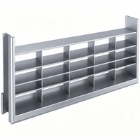 Grille de ventilation linéaire en aluminium à bride personnalisée OEM pour caravane, couvercle de ventilation encastré pour armoire de camping-car