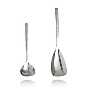304 Stainless Steel Hammered Serving Spoon <b>Mirror</b> Polished Tableware For Soup And Shared Dishes - Product Image 5