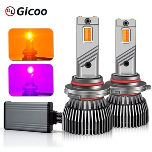 Ampoule de phare de voiture à LED bicolore H3 HB4 H27 881 H7 H4 H1 H11 880, faisceau antibrouillard, 3000k 8000k 6000k en un seul éclairage - Product Image 5