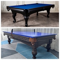 Maßgefertigter Klassischer Retro-Stil Marmor-Steinplatte Schwarze Schieferplatten Billardtisch aus Eichenholz in 7ft, 9ft, 8ft Größe