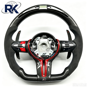 Volant en fibre de carbone à bas <span class=keywords><strong>prix</strong></span> avec emblème M et palettes de changement de vitesse en carbone pour <span class=keywords><strong>BMW</strong></span> F20 F30 F10 F25 F15 M2 M3 M4 M5 – Vente directe usine - Product Image 2