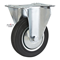 Roulettes industrielles standard internationales de 3, 4, 5, 6, 8 pouces en caoutchouc élastique pour chariot