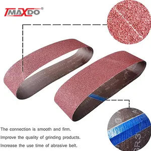 MAXDO Sabuk Pengamplasan, Sabuk Alat Abrasif Pasir Aluminium Oksida